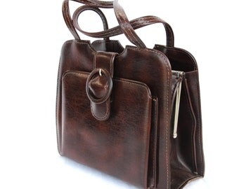 Mocha, French Vintage, Brown Handbag, 1950s Handbag from Paris