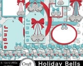 50% Off Sale Digital Paper Clipart Holiday Bells Christmas Paper Commercial Use Christmas Cards Digital Scrapbook Craft Supplies Gift Tags Il_170x135