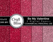 Valentine Glitter Paper Pack Glitter Papers Red Pink Glitter Textures Digital Paper Pack Glitter Scrapbook Paper Craft Supplies Party Papers Il_170x135