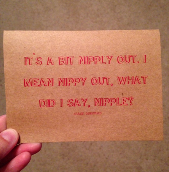 Items similar to It's a bit nipply out. Christmas Vacation Card. Clark