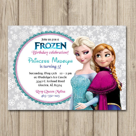 Invitaciones De Elsa Y Ana