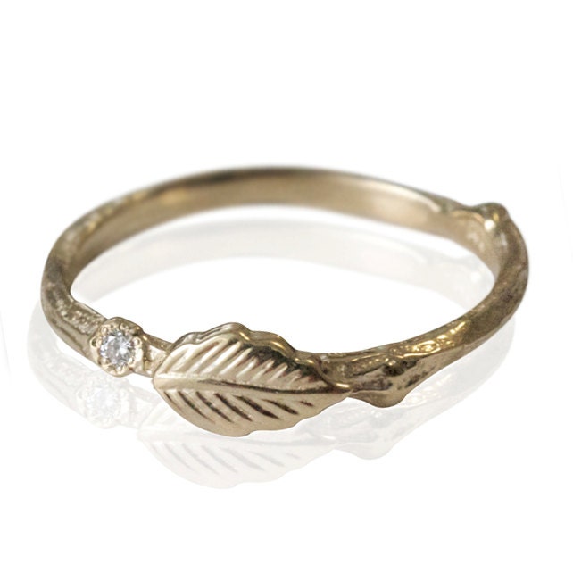 Coffin Jewelry Twig Branch Wedding Ring U Band Set Kristin ...