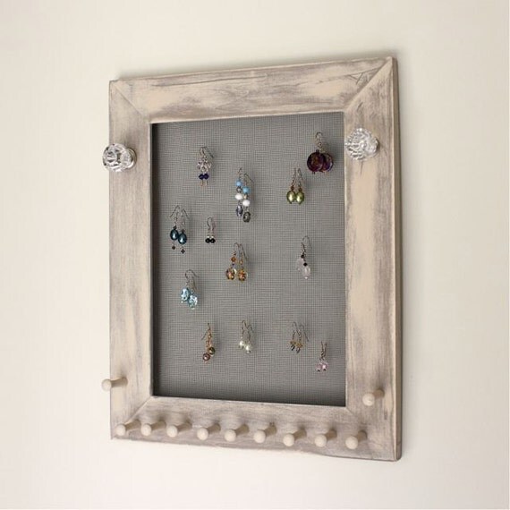 Jewelry Screen Holder for Earrings BraceletsNecklaces Wall