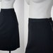 CLEARANCE SALE Vintage 60s Skirt / 1960s High Waist Black Wool Jersey Pencil Skirt XS S