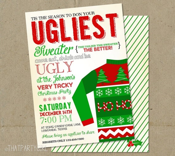 Tacky Christmas Invitations Sayings 7