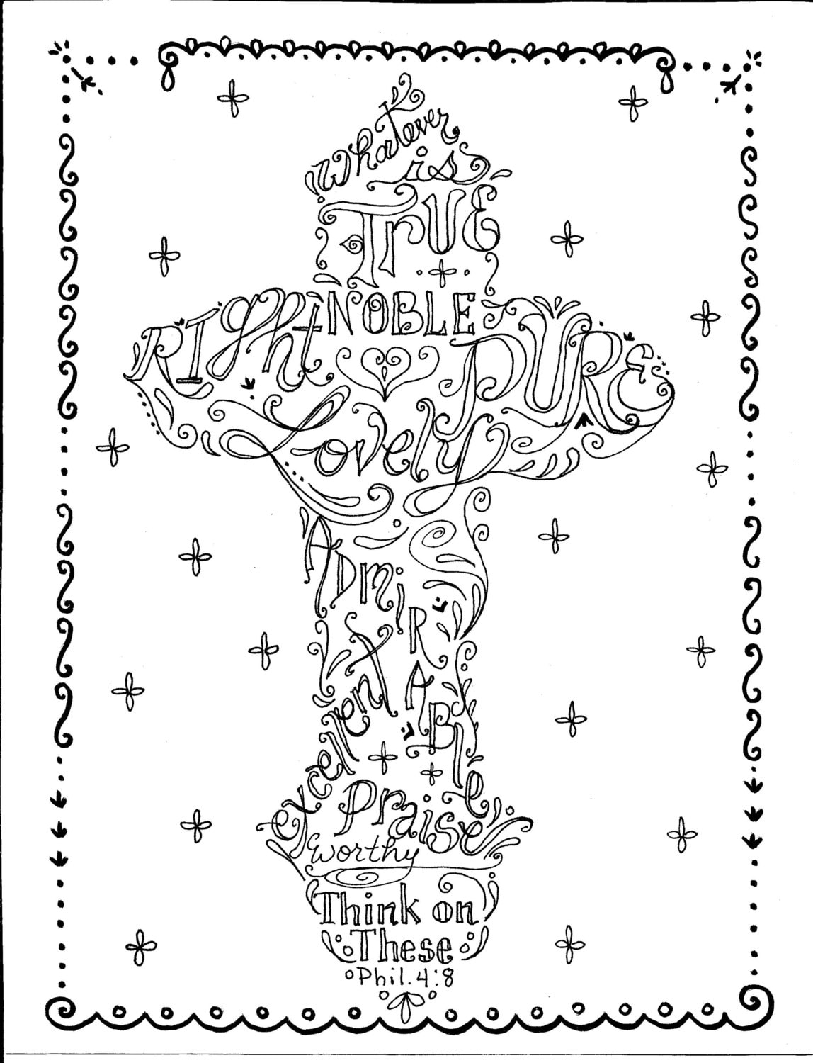 Printable Cross Coloring Pages 2