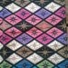 RESERVED for Vintagefiend Vintage 50's Harlequin Fabric Yardage