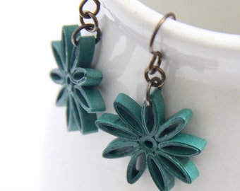 CIJ Small Star Earring Dark Emerald Green Nine Pointed Star Niobium Earring Hooks Eco Friendly hypoallergenic