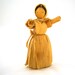 Vintage corn husk doll crafted from natural corn husk, for delicate play or to decorate a small space.