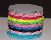 220 Scalloped 3" Tags .. READY to SHIP .. 11 colors .. BLuE PiNK AQuA BLuE RoSE YeLLOW BLaCK LiME GReY .. 20 tags / color ... DESTASH Il_170x135