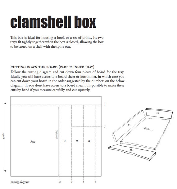 Box Making Handout Clamshell Solander Box