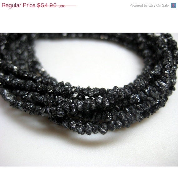 ON SALE Rough Black Diamonds - Raw Uncut Diamond Beads - 2mm To 3mm ...