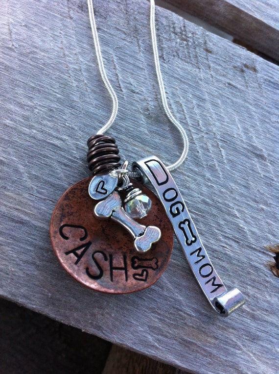 Items similar to Personalized Dog MOM Necklace on Etsy