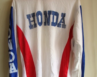 Vintage 1980s Hondaline Nylon Motocross Racing Jersey + HONDA Line ...