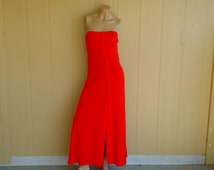 strapless maxi dress 70s terry swim cloth medium popular items