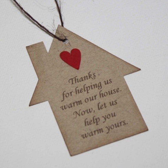 Housewarming gift tags 25 Favor tags house silhouette