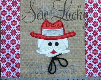 colonel reb applique design - machine embroidery design- Many formats - INSTANT DOWNLOAD