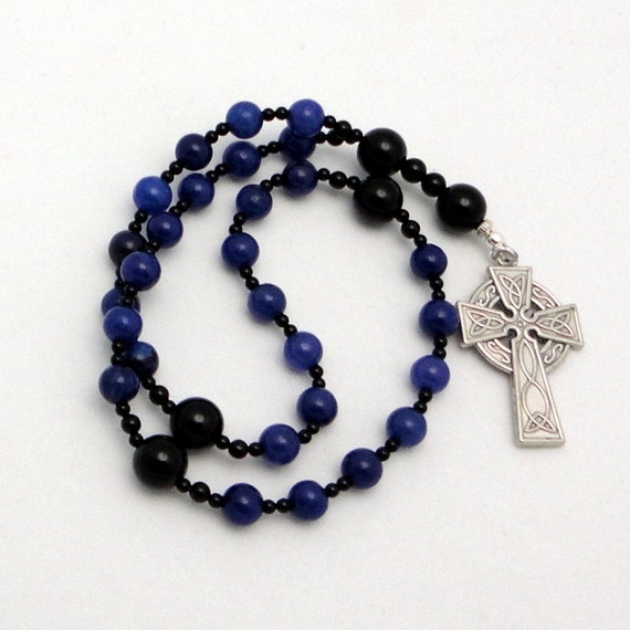 Blue Aventurine Anglican Prayer Beads with by TouchingPrayers