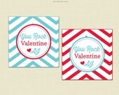 Valentines Day Tags - You Rock Chevron Printable Valentine's Day Tags by 505 Design, Inc Il_170x135