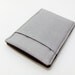 Thin Wallet / Pocket Pouch / basketweave gray fabric / for men