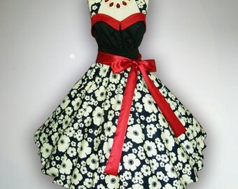 Items similar to Vintage Red N White Polka Dot 50s Pin up Rockabilly ...