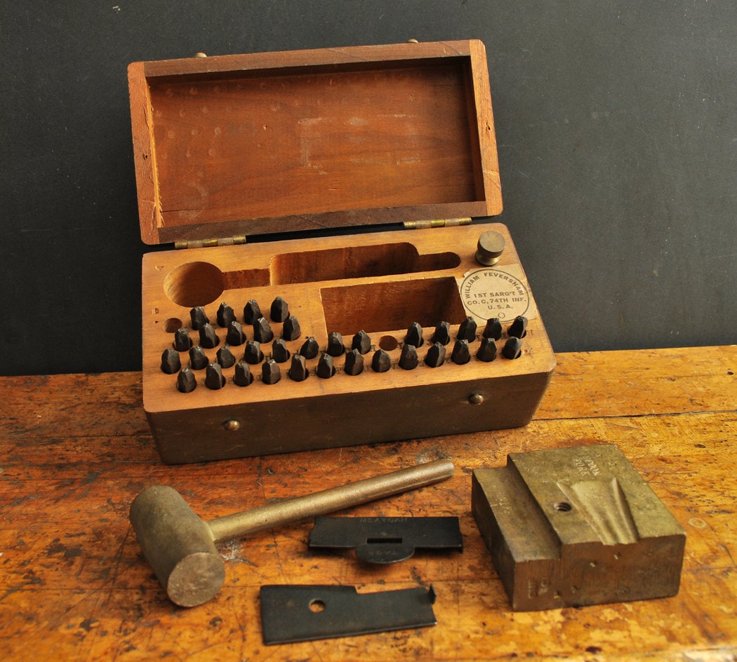 WWI Dog Tag Metal Stamping Kit