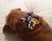 Items similar to Dog St Louis Blues Hockey Blue, Yellow and White Curly Ribbon Stretch Collar on ...