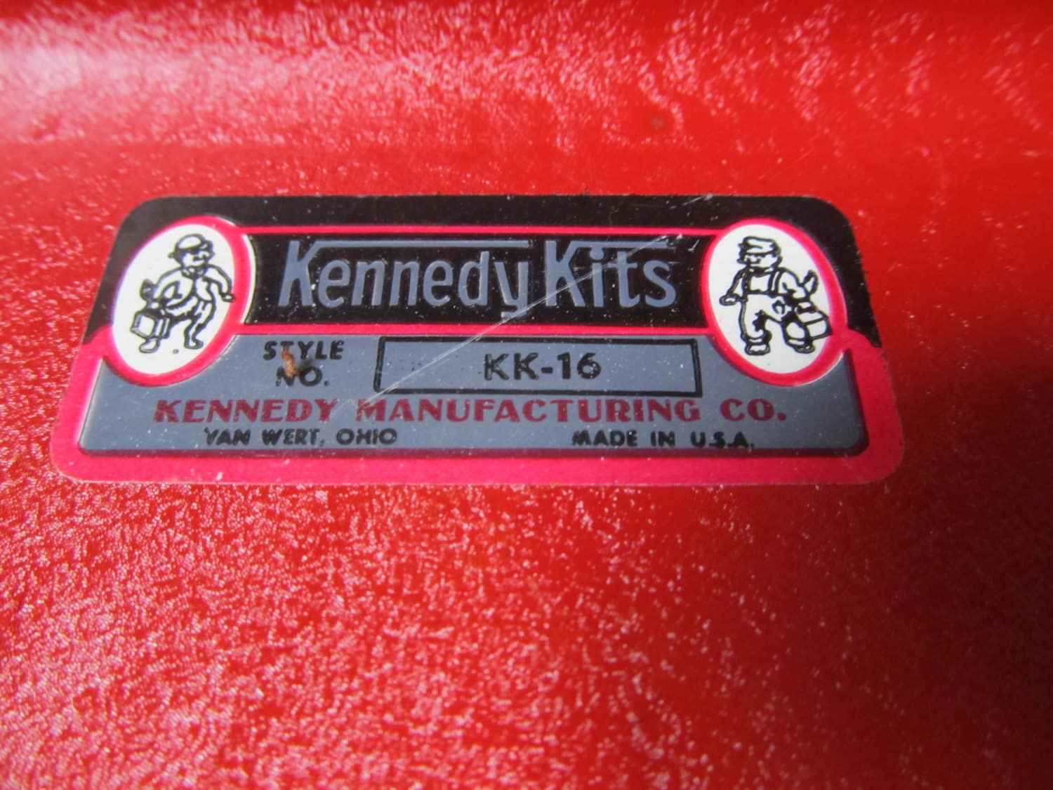 Vintage Red Kennedy Tool Box KK16 Kennedy Kits