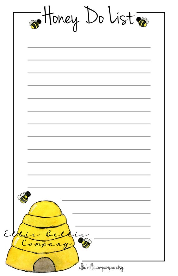 Printable Honey Do List Template Printable Templates