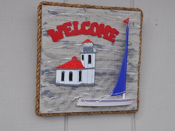 Northwest Lighthouse Welcome Sign