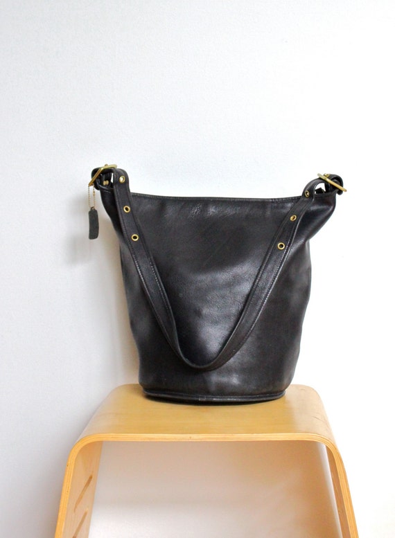 Vintage Coach Duffle Bag in Black Pre 9085// by magnoliavintageco