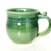 Mug, Coffee Cup, Wheel Thrown, Green