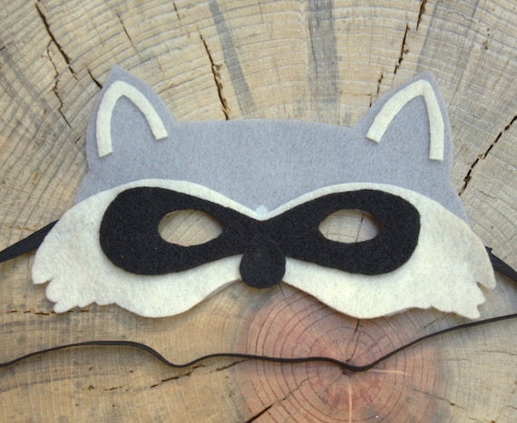 Items similar to Sneaky Raccoon Children's Felt Mask Craft Kit on Etsy