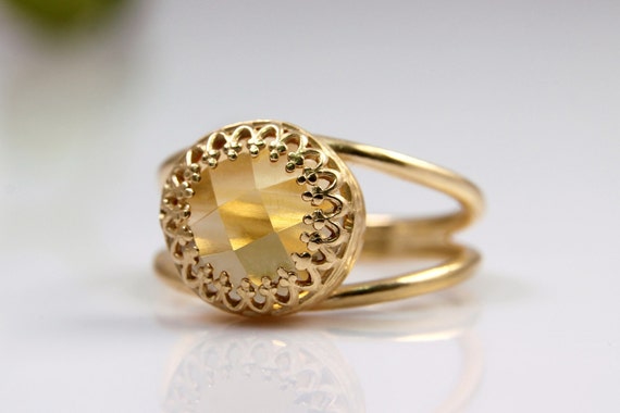 20% OFF - Citrine ring,gold ring,gemstone ring,yellow ring,Citrine jewelry,bridal ring,wedding ring,delicate ring