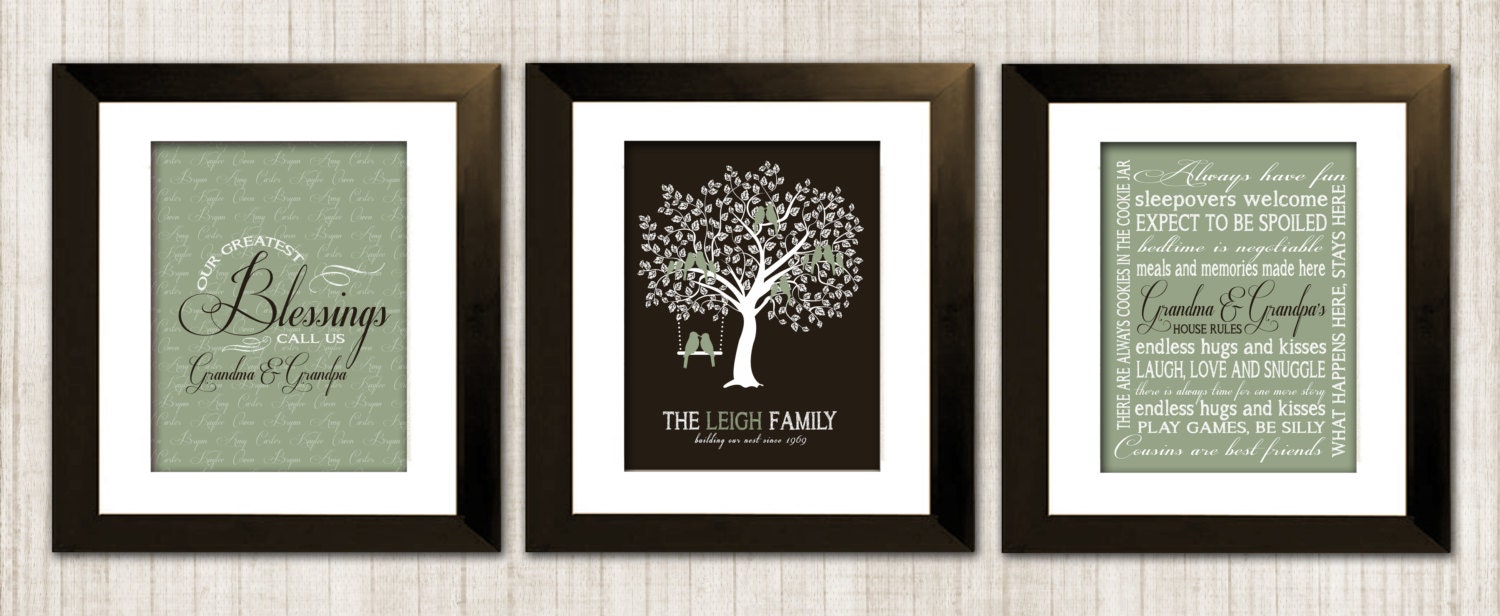 Grandparents Rules Wall Art Personalized by InvitingMoments