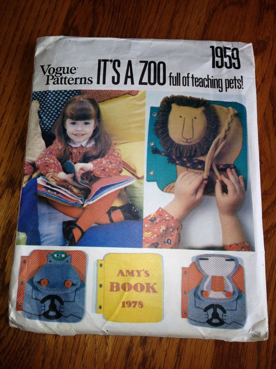 Vogue Quiet Book Pattern | it s a zoo vogue quiet book pattern Vogue Quiet Book Pattern | it s a zoo vogue quiet book pattern