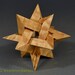 Star sculpture, ornament, quilted maple