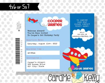 Airplane ticket | Etsy