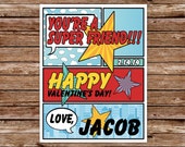 Printable Superhero Valentines Day Card for kids Il_170x135