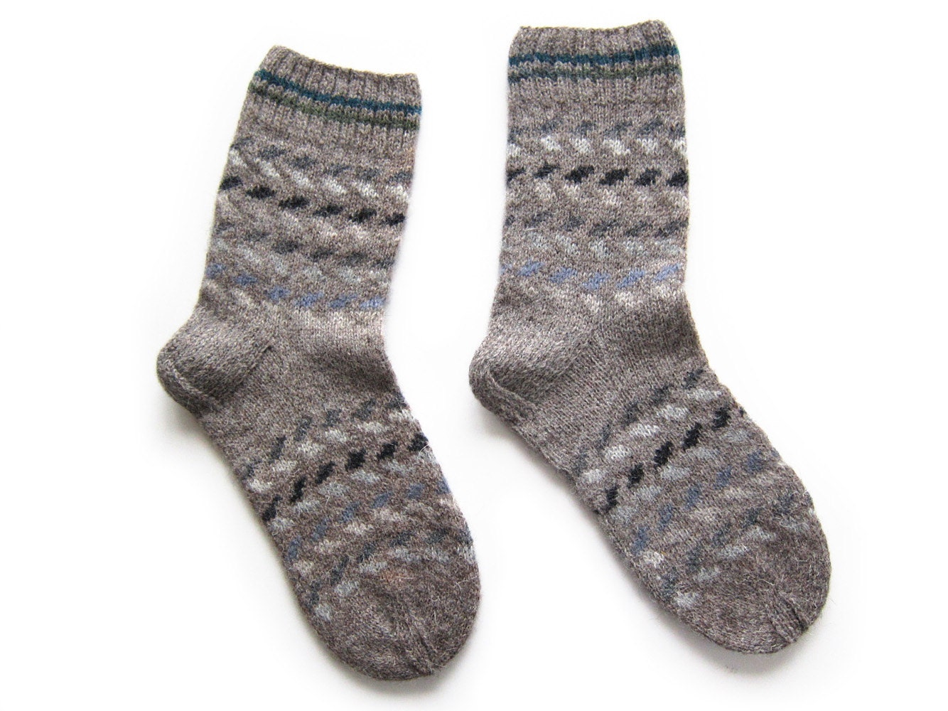 XL Woolen Men Socks knit by hand