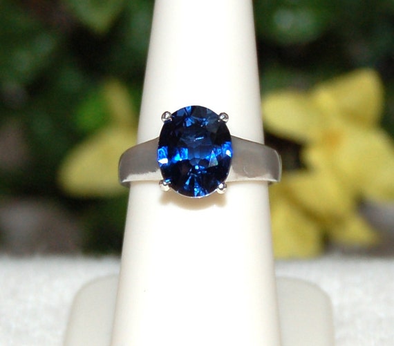 Blue Sapphire Ring Size 7 Gorgeous 5 Carat by WindstoneDesigns