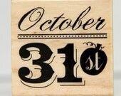 Pumpkin Oct 31 Stamp NEW October fancy font Fall Carnival NEW Mounted Rubber Cards Scrapbooking Invitations Pinterest Craft Crafts Holiday