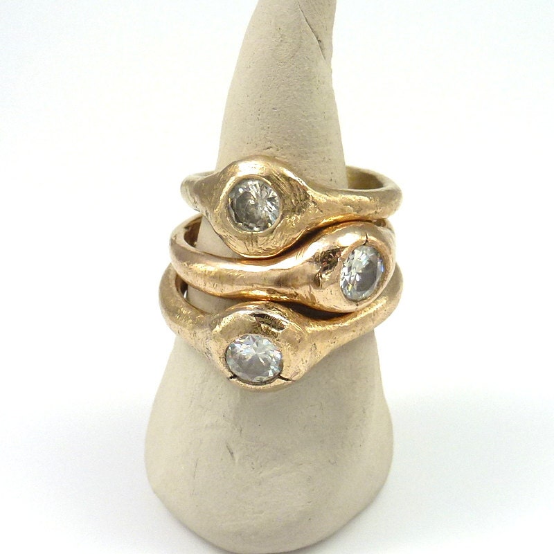 Bronze Organic Gemstone Ring Pompeii Ring