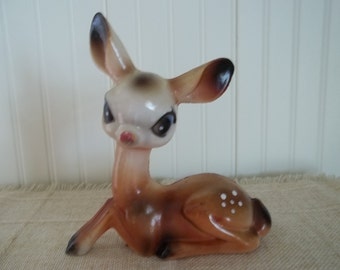 Deer Figurine Vintage Christmas, Bambi, Woodland Wildlife