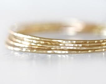 Gold Bangles / Stacking Bangles / Nu Gold Bracelets / Chic Fashion Fresh Finds Hand Hammered / Unique / Fashion Trend / Gold Trending