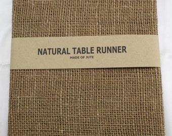 Burlap Table Runner - Natural burlap jute 14" wide x 72" - No Fray fold and sew edges - wholesale High quality Jute burlap supplies JH-R12