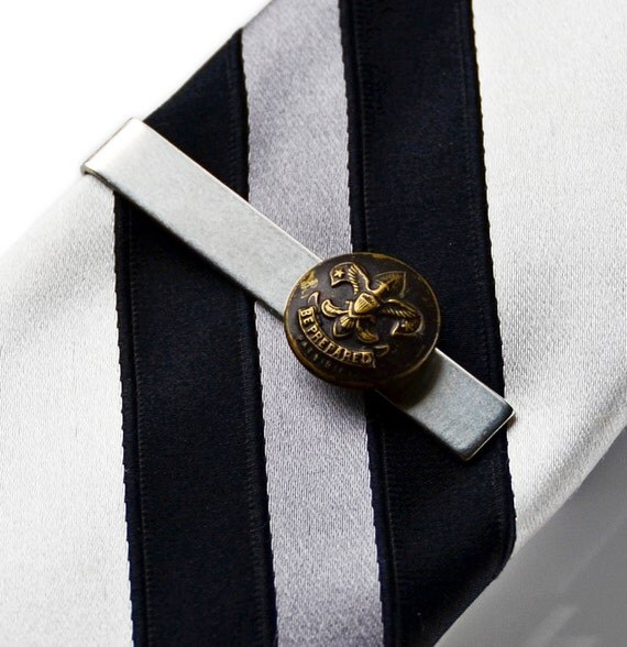 Vintage Boy Scout Button Tie Clip Tie Bar Tie Clasp