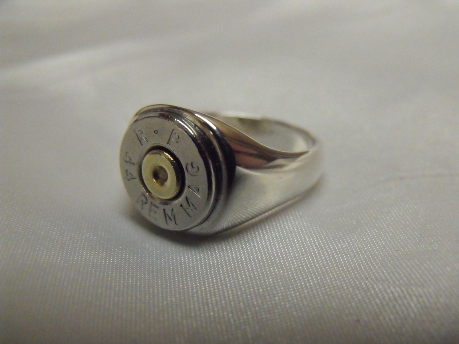 1/2 off Mens Sterling Silver Bullet Ring 44 Magnum size