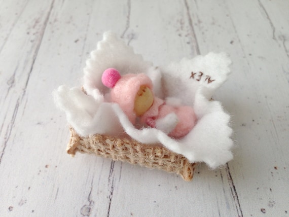 Custom New born Baby Collectible Figurine Collectible Pink Baby Cute Adorable Tiny Micro Miniatures Personalized