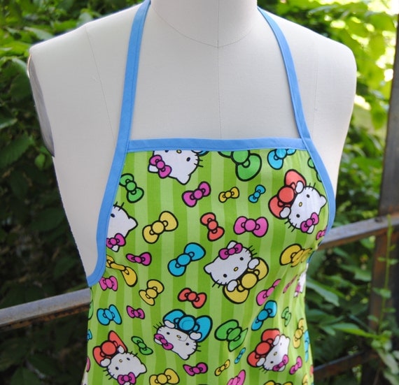 Green Hello Kitty adult Apron